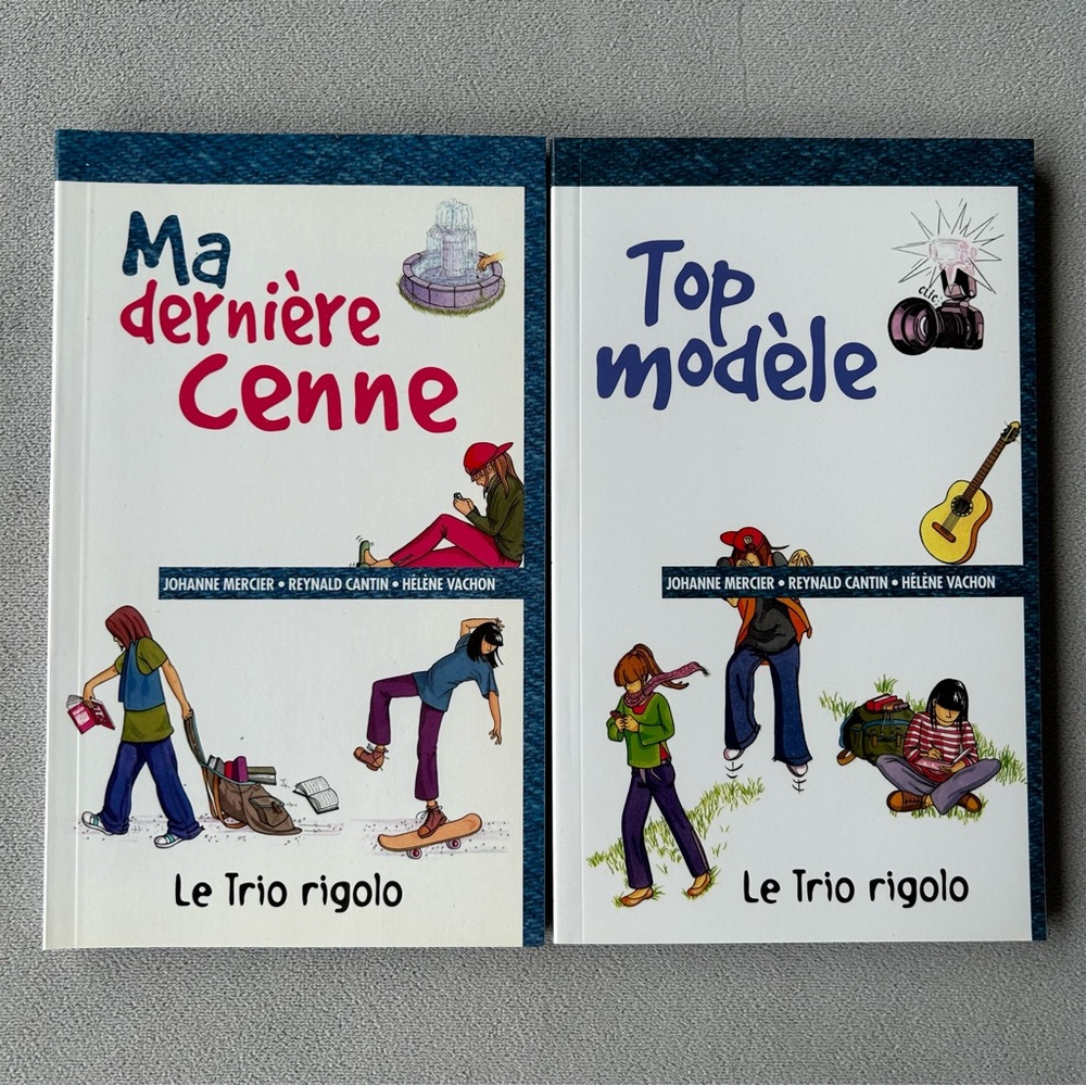 FRENCH ~ Set of 2 ~ Le Trio rigolo ~ Paperback Junior Novel